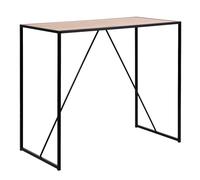 Furniture To Go Seaford Black Metal Bar Table With Oak Top