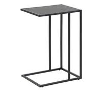Seaford Black Metal Side Table with Black Top Furniture To Go Black One Size