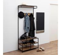 Seaford Clothes Rack - Large - Oak and Black Metal