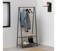 Seaford Clothes Rack - Oak and Black Metal