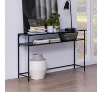 Seaford Console Table - Black Melamine and Metal