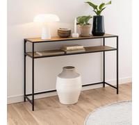 Seaford Console Table - Oak and Black Metal