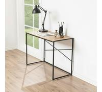 Seaford Desk - Oak and Black Metal