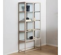 Seaford Display Cabinet - 2 Door - Grey Metal