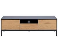Seaford Oak and Black 140cm TV Unit