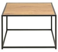 Seaford Oak and Black 60cm Square Coffee Table