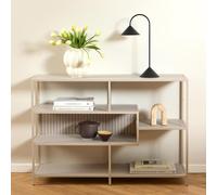 Seaford Shelving Unit - Low - Slatted - Grey Melamine and Metal