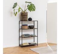 Seaford Shelving Unit - Short Open - Oak and Black Metal