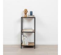 Seaford Shelving Unit - Small Open - Oak and Black Metal