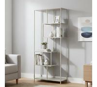 Seaford Tall Bookshelf - Grey Melamine and Metal