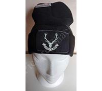SEAFORTH HIGHLANDERS CAP BADGE PRINTED ON A BLACK BEANIE HAT/CAP