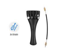 SEAFRONT 1/8 Violin Tailpiece Carbon Fiber with Fine Tuners, Ultra Lightweight Aluminum Alloy Tail Piece for Professional Violin Making and Repair