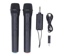 SEAFRONT 1 to 2 Mic Wireless Dynamic Cardioid Mic Noise Reduction Tech ABS Shell Built in Lithium Battery for Karaoke Party Gathering with Stable Signal Transmission