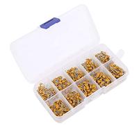 SEAFRONT 10 Value 0.1uF to 10uF Ceramic Capacitor Kit Multilayer Capacitors Assortment with Plastic Storage Box For Electronics Projects and Repairs