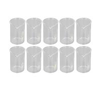 SEAFRONT 10ml Borosilicate Glass Beakers, 10PCS Clear Scale Graduated Measuring Beaker Set with Printed Scale, for Laboratory Kitchen Science Experiments