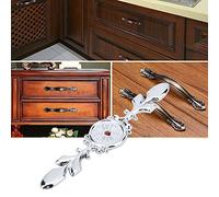 SEAFRONT 10Pcs Cabinet Backplate Zinc Alloy Cabinet Petal Handle Back Plate Retro Single Hole Door Handle Backplates (Antique Silver)