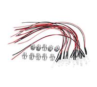 SEAFRONT 10pcs Diode LED Lights 12V 8mm Pre-Wired Constant LED Light Emitting Diode Ultra Bright Water Clear Bulbs (White)