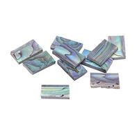 SEAFRONT 10PCS Natural Abalone Shell Inlays Guitar Fretboard Dramatic Colors for Musical Instrument Inlay DIY Mosaic Art and Jewelry Design 13mm X 8mm X 2mm