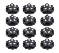 SEAFRONT 12PCs Heavy Duty Rotating Casters Robust Furniture Furniture For Devices Bookshelf With Brake Belage For Easy Installation and Improved Stability For Will Introduction Cooks - ABS, (Black)