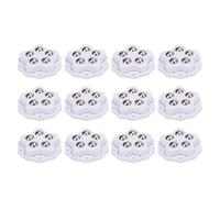 SEAFRONT 12PCs Heavy Duty Rotating Casters Robust Furniture Furniture For Devices Bookshelf With Brake Belage For Easy Installation and Improved Stability For Will Introduction Cooks - ABS, (White)