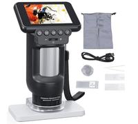 SEAFRONT 2.8 Inch Digital Microscope 8 LED Lights 1080P Handheld | 2.8 Inch Digital Microscope 8 LED Lights 1080P Handheld Magnifier Camera 120X Zoom with Anti Shake Distance Adjustment Ring