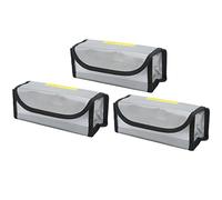 SEAFRONT 2pcs Lipo Battery Safe Bag, Fireproof Explosionproof Battery Guard Bag with Airflow Isolating PVC Fiber Outer Layer for Lipo Storage and Charging