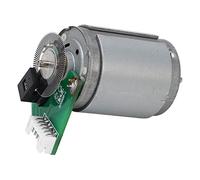SEAFRONT 385 DC Motor Speed Control Motor, 96 Lines Code Plate Optical Encoder AB Phase DC12V, Aluminum Alloy Cover for Brass Coil