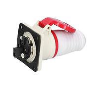 SEAFRONT 4 Pin Power Plug, 3 Phase Industrial Plug and Concealed Mount Socket Connector Set, with PA66 Insulation and Brass Contacts, for Industry Airport Power Plant
