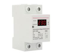 SEAFRONT 40A Automatic Recovery Overvoltage Undervoltage Protector Low Voltage DIN Rail Mount with Green Red Indicator Lights for Electrical Equipment Safety