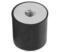 SEAFRONT 4pcs Rubber Mount Vibration Isolator, Anti Vibration Bobbin Damper with Metal Bonded Rubber, for Air Compressor Engine Gasoline Engine Welding Machine (DE30*30 M8)