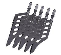 SEAFRONT 5Pcs Flush Cutting Jigsaw High Carbon Steel 3 Sided Teeth Design ABS Handle with Ergonomic Anti Slip Grip for Drywall Metal Plywood Plastic