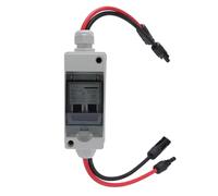 SEAFRONT 63A 2P DC Miniature Circuit Breaker Box Solar PV Disconnect Switch 90-400V AC DC IP65 with Over Voltage Overload Protection for On Grid Off Grid Home RV Solar System