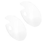 SEAFRONT Acrylic Paint Palette Oval Shaped Non Stick Mixing Tray Clear Artist Accessory 11.8 X 7.8in Ideal for Painting and Drawing (2)