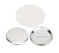 SEAFRONT Badge Parts 100 Sets Badge Making Accessories, Tinplate, Lightweight Design, Easy to Use with 56mm Machine, for Crafts and DIY Projects