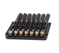 SEAFRONT Black 7 Strings Alloy Steel and Brass Headless Guitar Bridge Enhanced Tonal Adjustment Rapid String Vibration Transfer Easy Installation (GA1127)