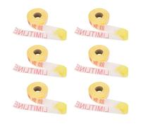 SEAFRONT Caution Tape Bulk 6-Pack Polyester, Yellow Black Warning Tape for Construction
