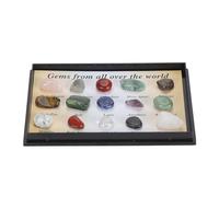 SEAFRONT Complete Rock and Mineral Collection Kit for Kids, 20 Piece Geology Set with Display Case and Identification Cards, Ideal for Classroom and Home Learning (Type 3)