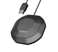 SEAFRONT Computer Microphone Omnidirectional Desktop Mic for PC Laptop USB Gaming Meeting 3.5mm Mic Port Mini Portable for Online Meeting Gaming Video Chatting (USB Plug)