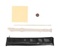 SEAFRONT Detachable Soprano Recorder 8 Hole Instrument for Beginners Beginner Friendly with Cleaning Rod Case Bag for School Education Home Entertainment (White)