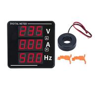 SEAFRONT Digital Multimeter LED Panel Meter Voltage Current Frequency Tester with Transformer AC 50-500V 120A 10.0-99.9Hz for Technical Engineering Applications