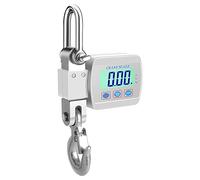 SEAFRONT Electronic Hook Scale, Alloy Steel Digital Crane Scale 0.05-500kg with LCD Backlight Display, Kg Lb N Unit Change, Tare and Auto Off for Warehouse Farm Luggage (White)