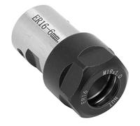 SEAFRONT ER16 Collet Block Chuck Holder Metal Collet Holder C20 ER16 40L 6mm to 16mm Optional Axle Hole High Strength Hardness Spiral Thread for Lathe Drill Milling Machine (6mm)