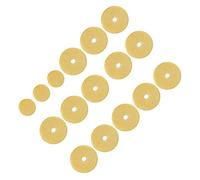 SEAFRONT Flute Pads Replacement Set, Felt Flute Pad Accessories 16 Pieces Yellow Replacement Pads with Various Sizes for Repair and Maintenance By Students and Players