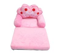 SEAFRONT Folds Couch Bed Sweet Princess Tiara Toddler Armrest Chair to Nod or Read, Pink (Folding in Half)