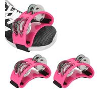 SEAFRONT Foot Tambourine, Musical Instrument Percussion Pedal Adult Use, Enhance Your Music Paired with Drums, Guitars, Metal Bells for Concerts, Parties (Pink)