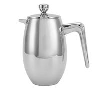 SEAFRONT French Press Coffee Pot, Stainless Steel Double Layer Kettle with U Shaped Mouth for Hand Brewing At Home (350ml)