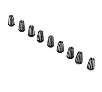 SEAFRONT High Accuracy Collet Chuck Set, High Speed Steel, 9Pcs Collet for CNC Engraving Machine, 0.005mm Precision for Reliable Performance
