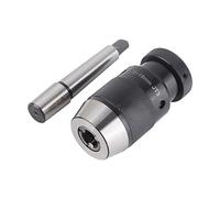 SEAFRONT Keyless Drill Chuck Straight Shank Arbor JT3 MT2 Lathe Bit Adapter, Premium Steel Self-Tightening Chuck for CNC Milling, Woodworking with 1-16mm Clamping Range