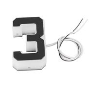 SEAFRONT LED Door Number 3 Outdoor Water Proof Modern Lighted Plug in Address Sign Light Up Address Number for Home