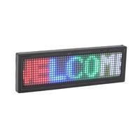 SEAFRONT LED Name Badge Programmable Rechargeable Business Badges LED Name Tag Scrolling Message Display Sign for Bar Restaurant